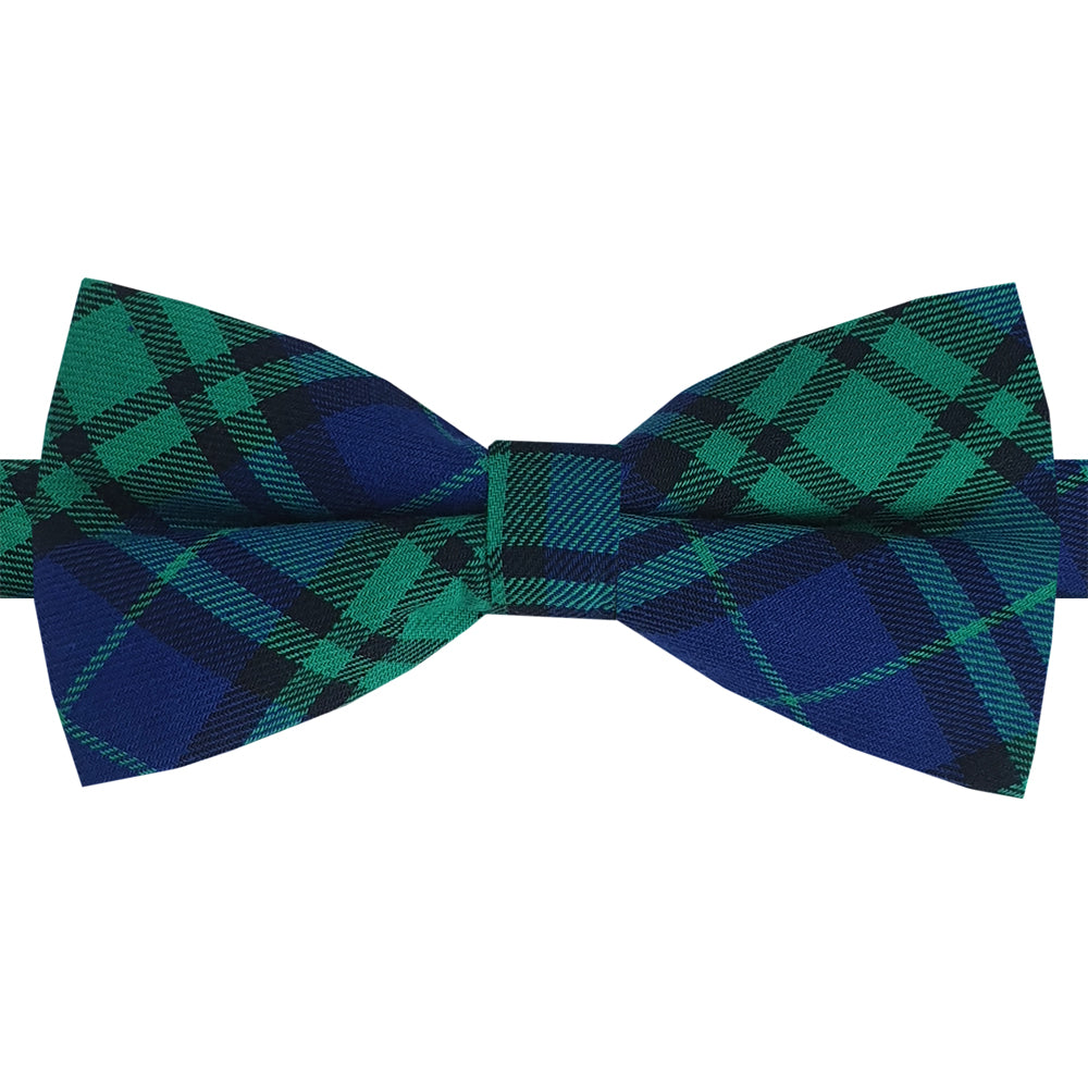 Schwarze Fliege mit Tartanmuster