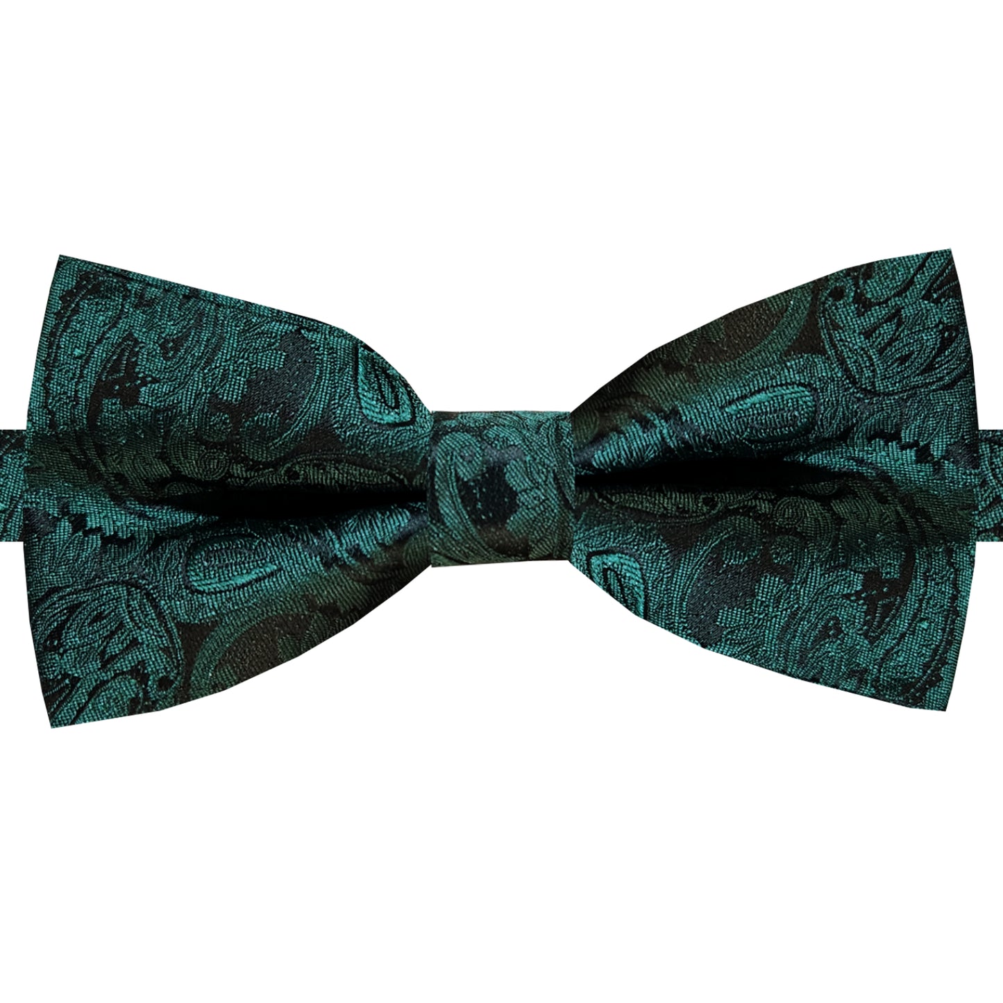 Green and Black Paisley Bow Tie