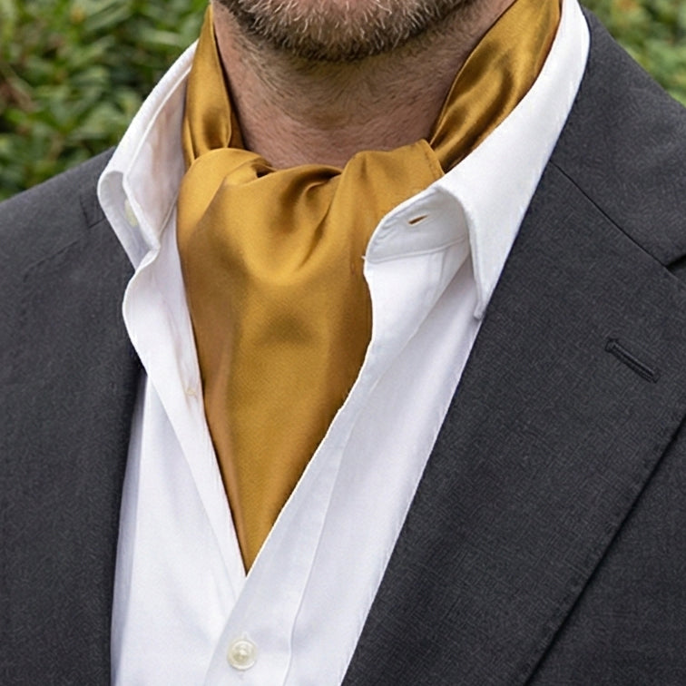 yellow ascot tie