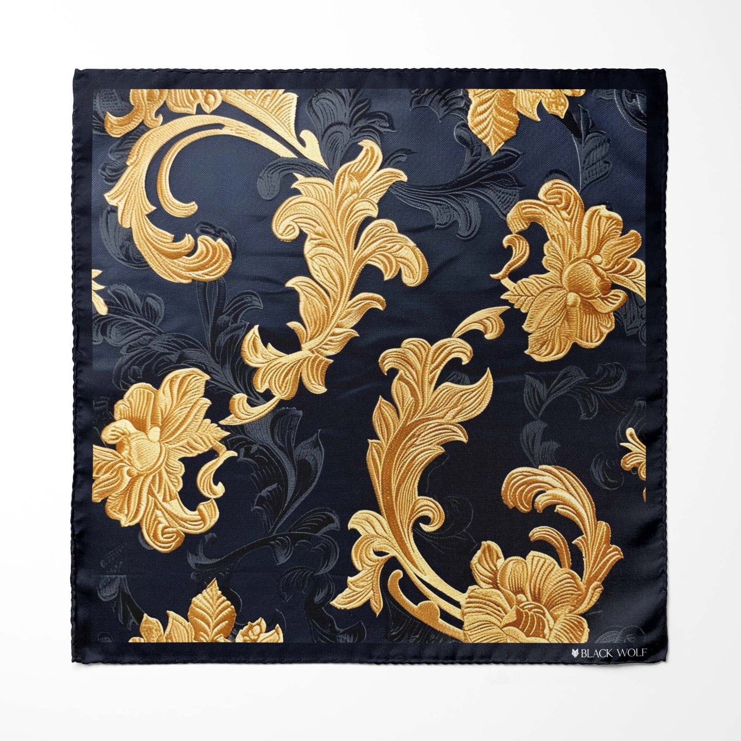 Genuine Silk Baroque Scroll Ascot CravatGenuine Silk Baroque Scroll Ascot Cravat