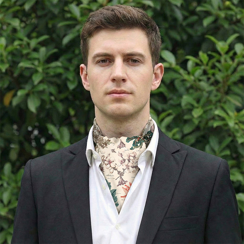 Genuine Silk Heritage Botanical Ascot Cravat