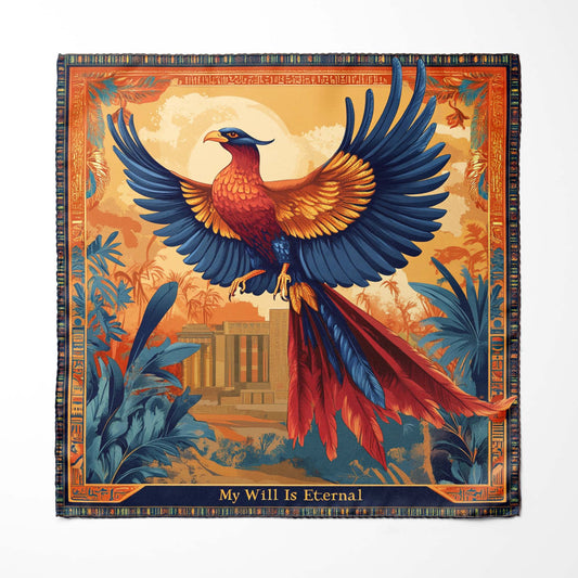 Genuine Silk Phoenix Rising and Eternal Flame Pocket Square