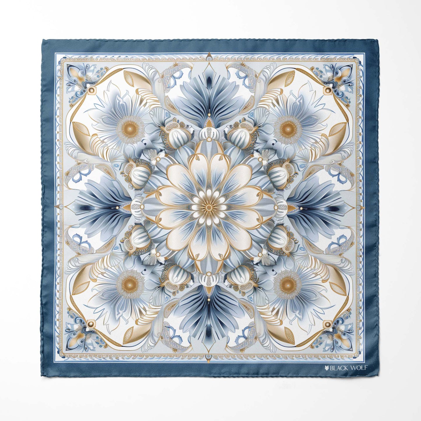 Genuine Silk Luxury Arabic Mandala Ascot Cravat