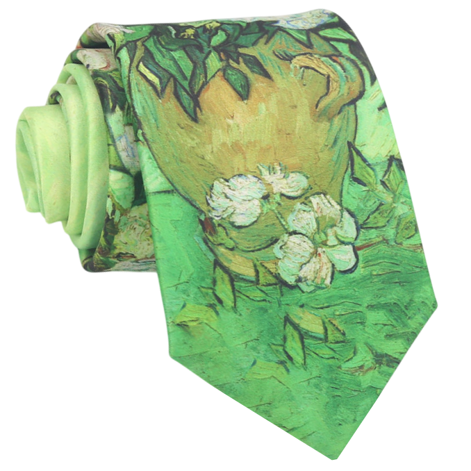 Van Gogh Roses Slim Tie