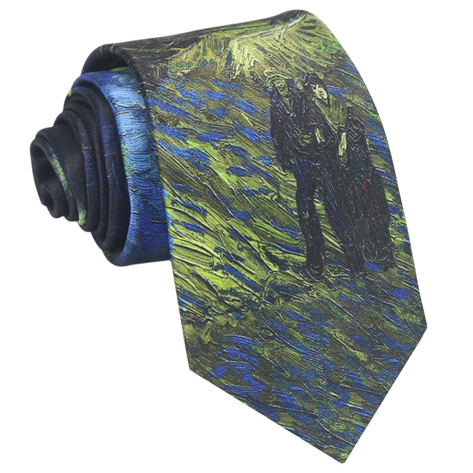 Van Gogh Starry Night Over the Rhone Slim Tie