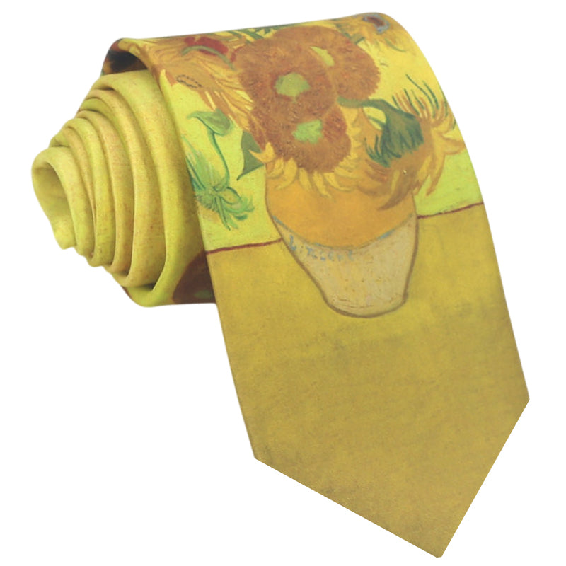 Van Gogh Sunflowers Slim Tie