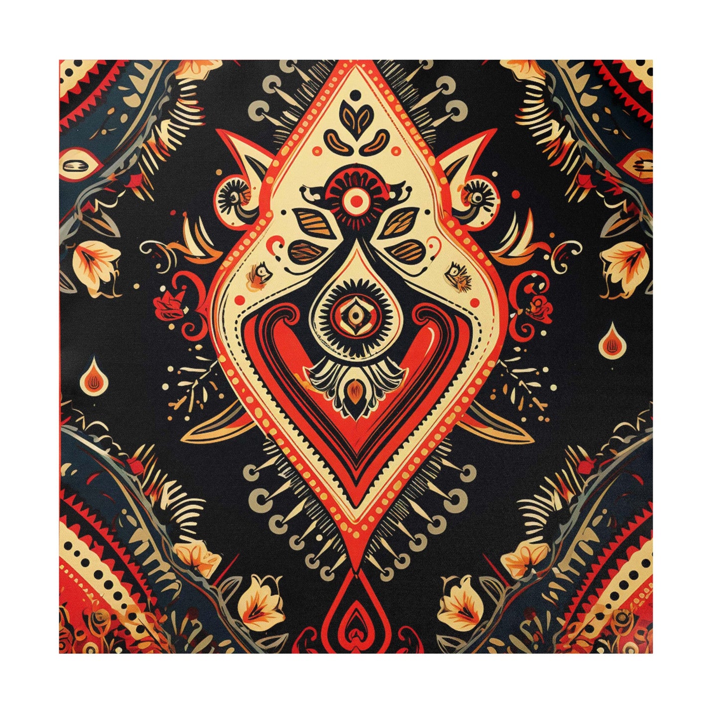 Genuine Silk Winter Mandala Ascot Cravat