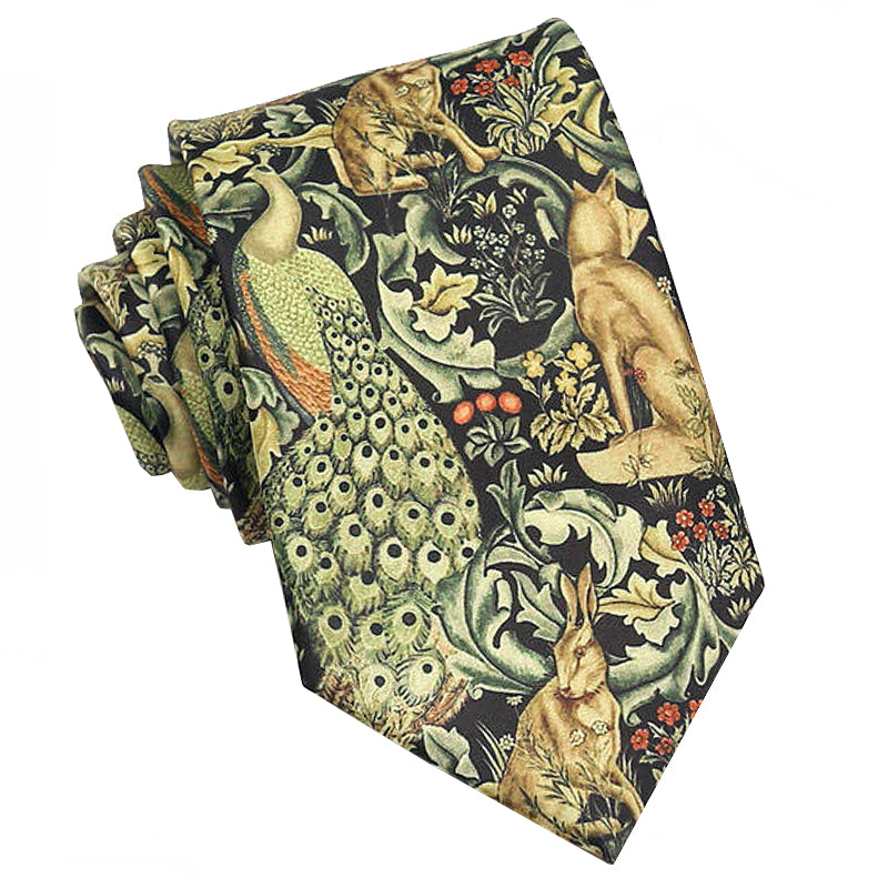 Black 80s animals tie