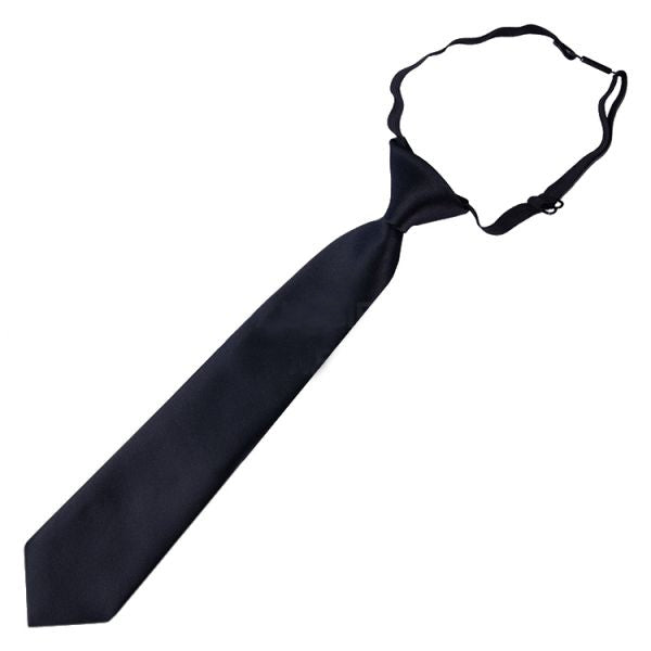 Black Junior Boys Elasticated Tie