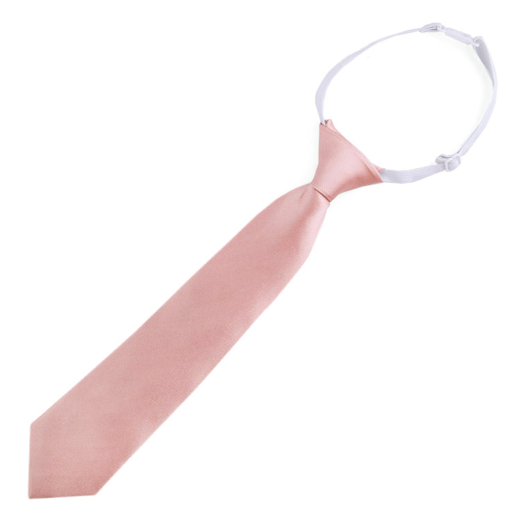 Blush Dusky Pink Junior Boys Elasticated Tie