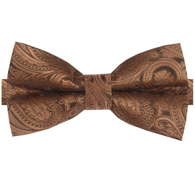 Bronze Paisley Design Bow Tie