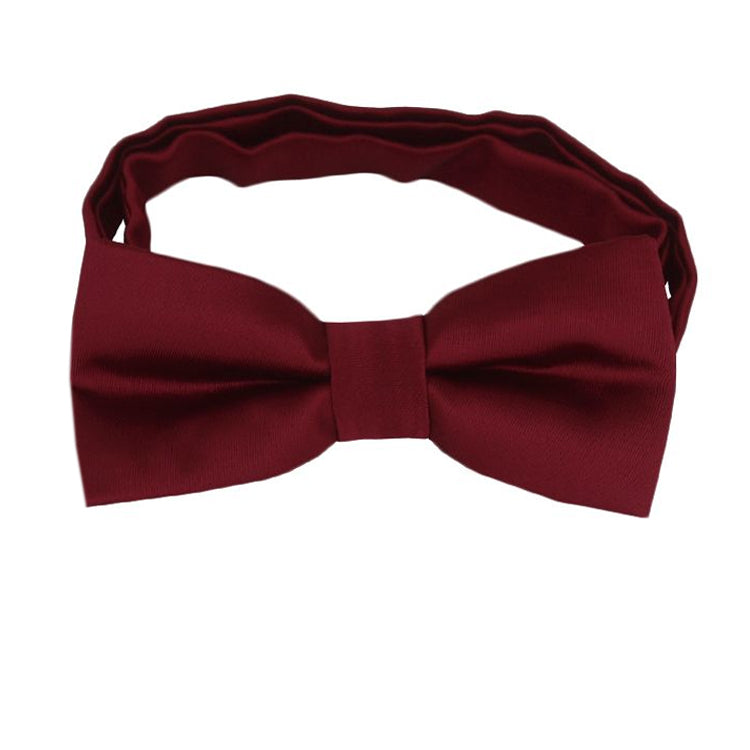 Burgundy Red Boys Bow Tie