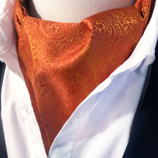 Burnt Orange Paisley Ascot Cravat
