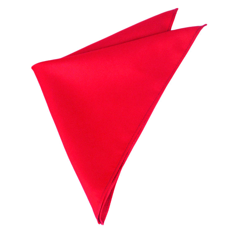 Bright Red Tie and Pocket Square Set
