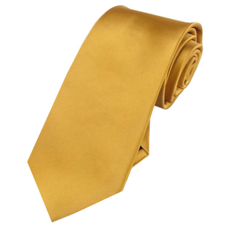 Mens Classic Gold Slim Tie