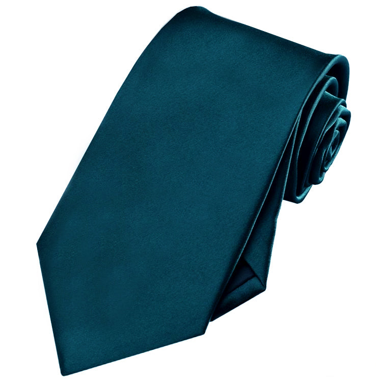 Dark Teal Tie and Pocket Square Set