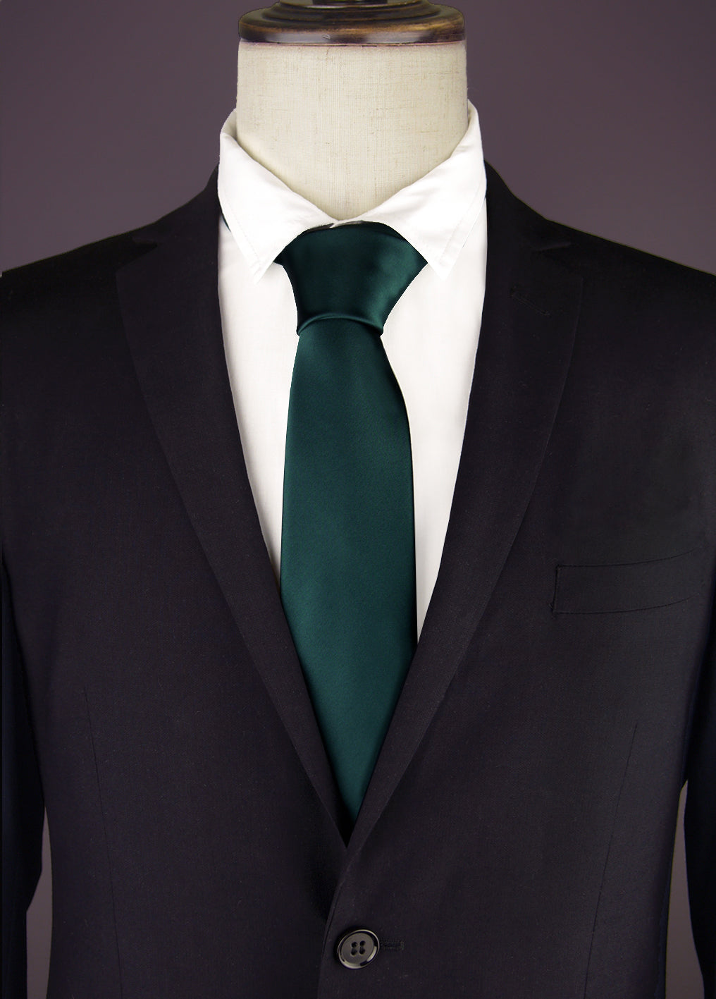 Men's Forest Dark Green Extra Long Tie