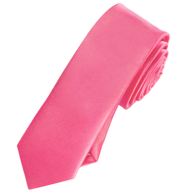Hot pink skinny tie