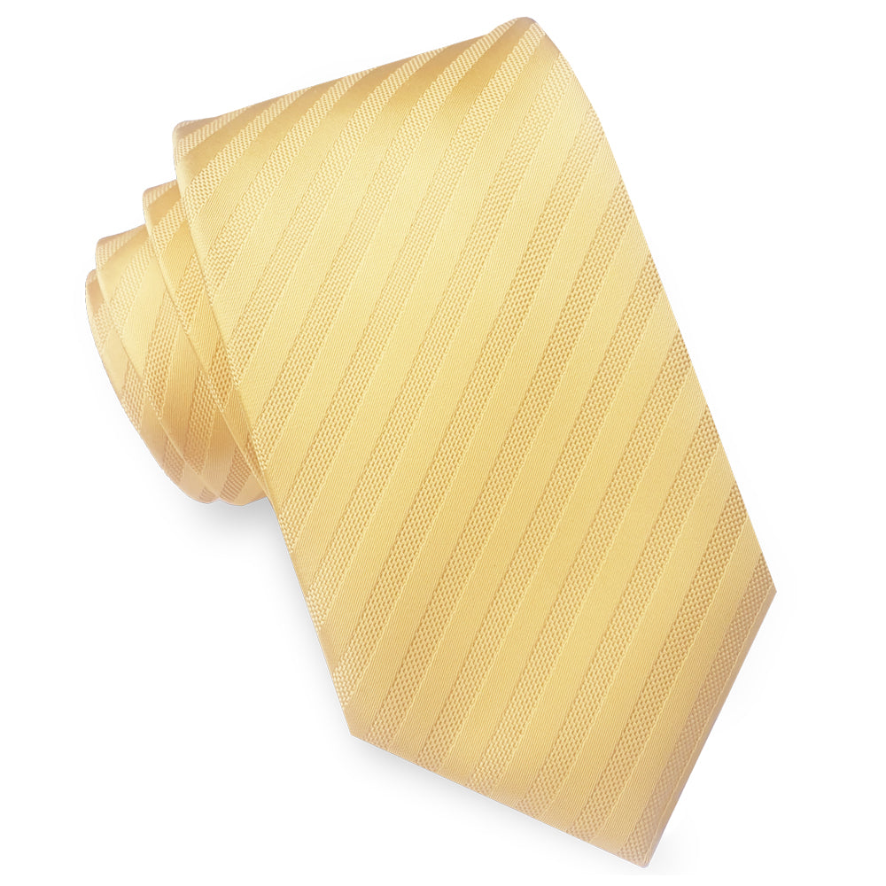Light Gold with Thin Stripes Slim Ties