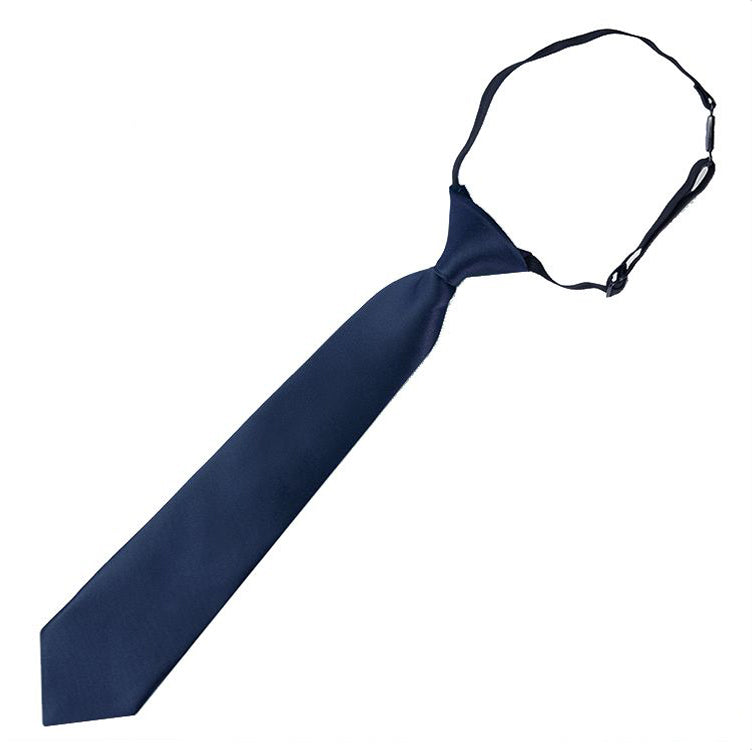 Dark Midnight Blue Junior Boys Elasticated Tie