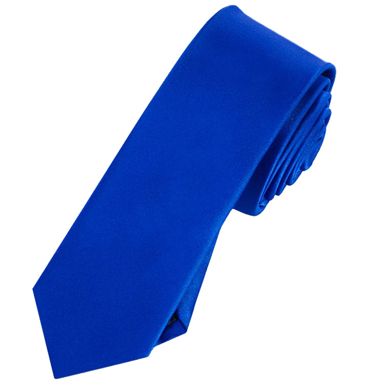 Mens Royal Blue Skinny Tie