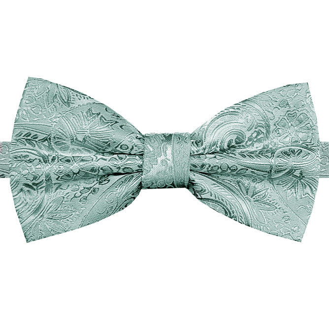 Sage Green Paisley Bow Tie