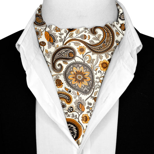 Genuine Silk A Ditsy Paisley Ascot Cravat