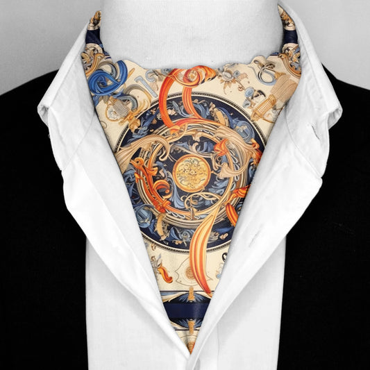 Genuine Silk Celestial Atlas Ascot Cravat