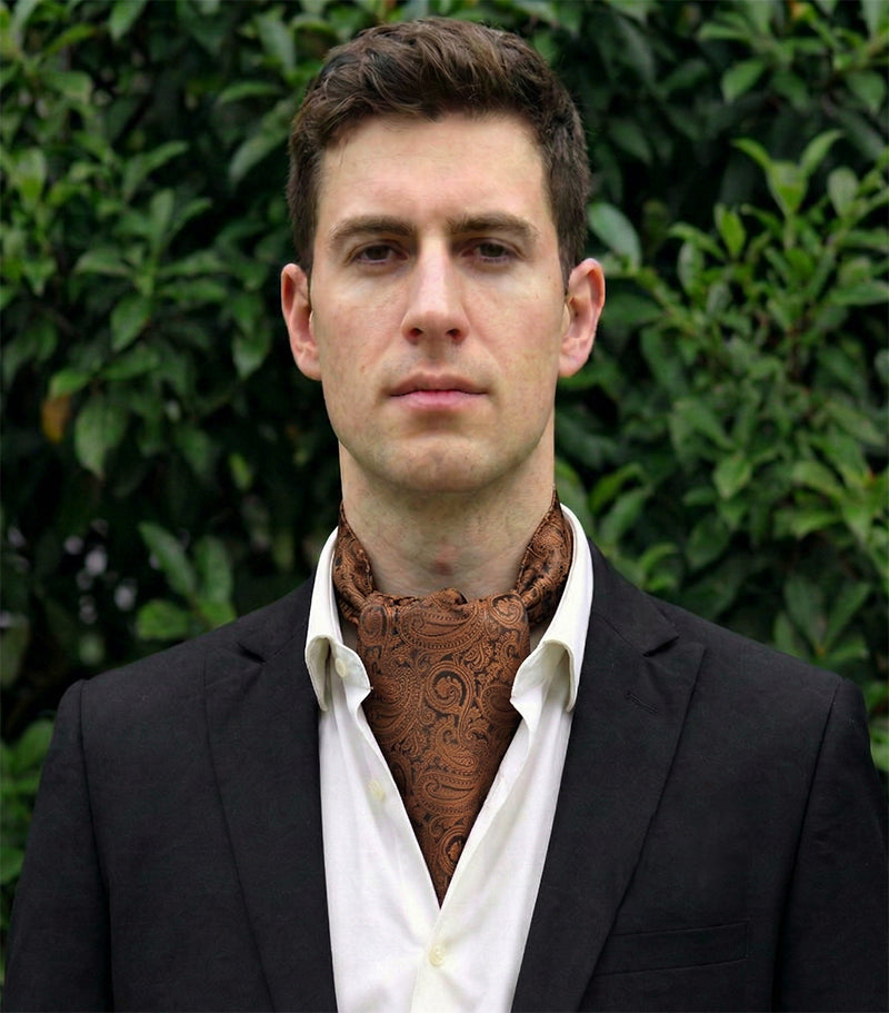 Bronze Paisley Ascot Cravat