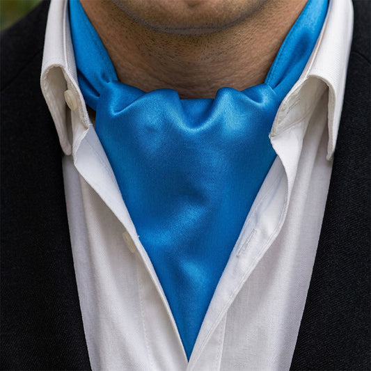 Kobaltblaue Ascot-Krawatte