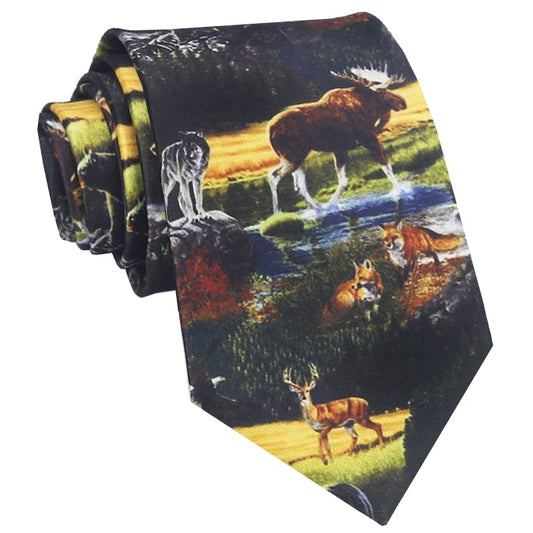 Forest Animals Design Tie