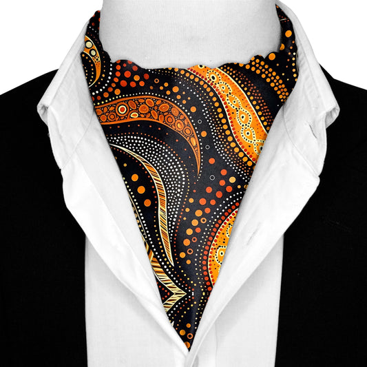 Genuine Silk Dreamlines Aboriginal Ascot Cravat
