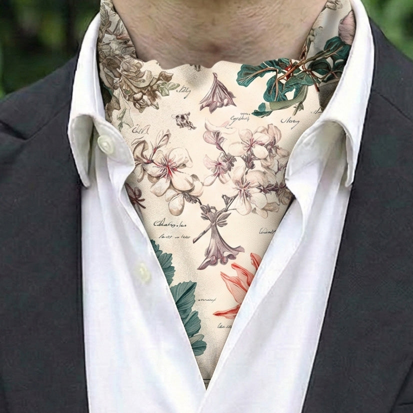 Genuine Silk Heritage Botanical Ascot Cravat