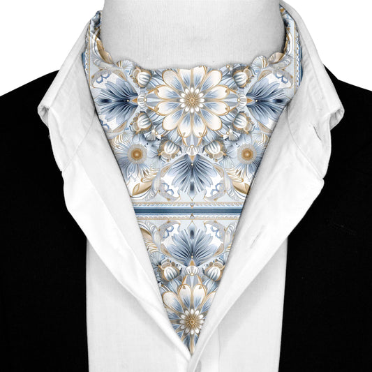 Genuine Silk Luxury Arabic Mandala Ascot Cravat