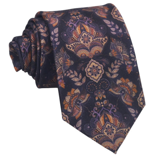 Ornamental Floral Design Tie
