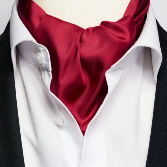 Scarlet Red Ascot Cravat