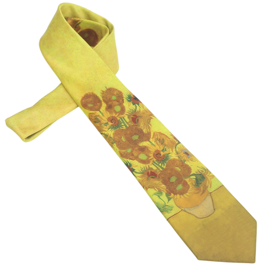 Van Gogh Sunflowers Slim Tie