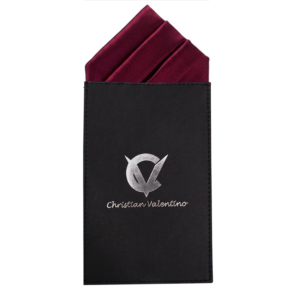 Burgundy Red Pre-Folded Pocket Square