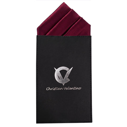 Burgundy Red Pre-Folded Pocket Square