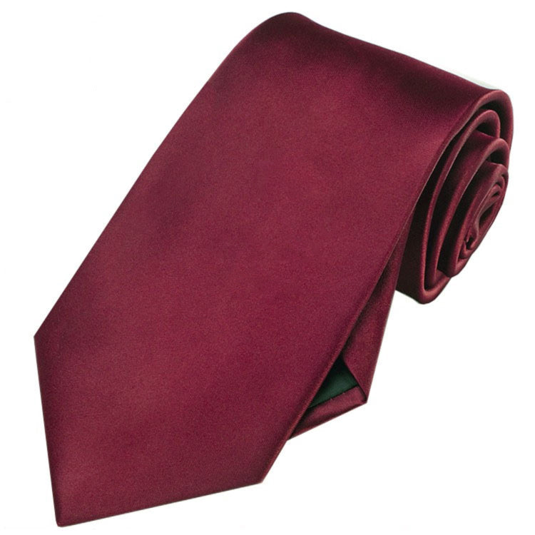 Burgundy Red Tie and Pocket Square Set