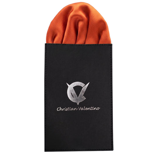 Burnt Orange Pre-Gathered Pocket Square