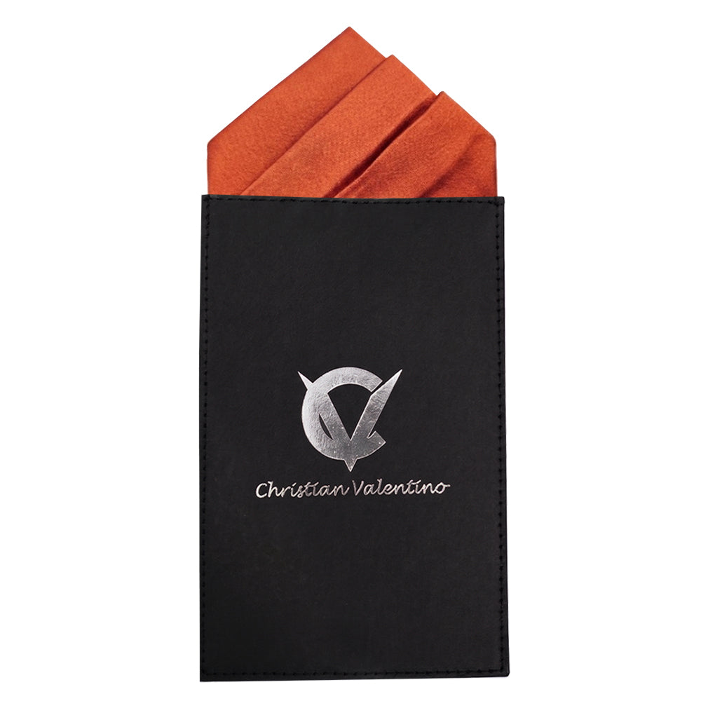 Burnt Orange Pre-Folded Pocket Square