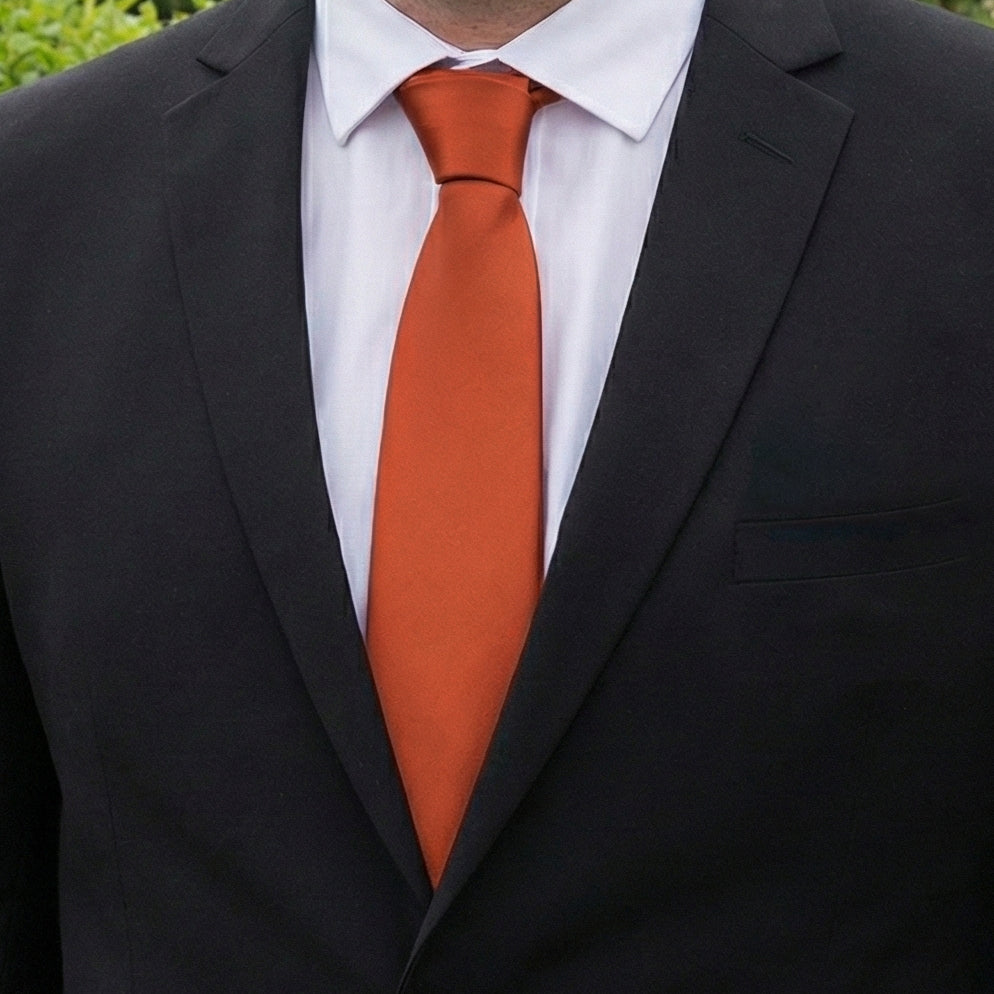 Herrenkrawatte in gebranntem Orange