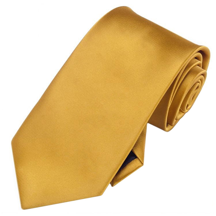 Classic Gold Tie and Pocket Square Set