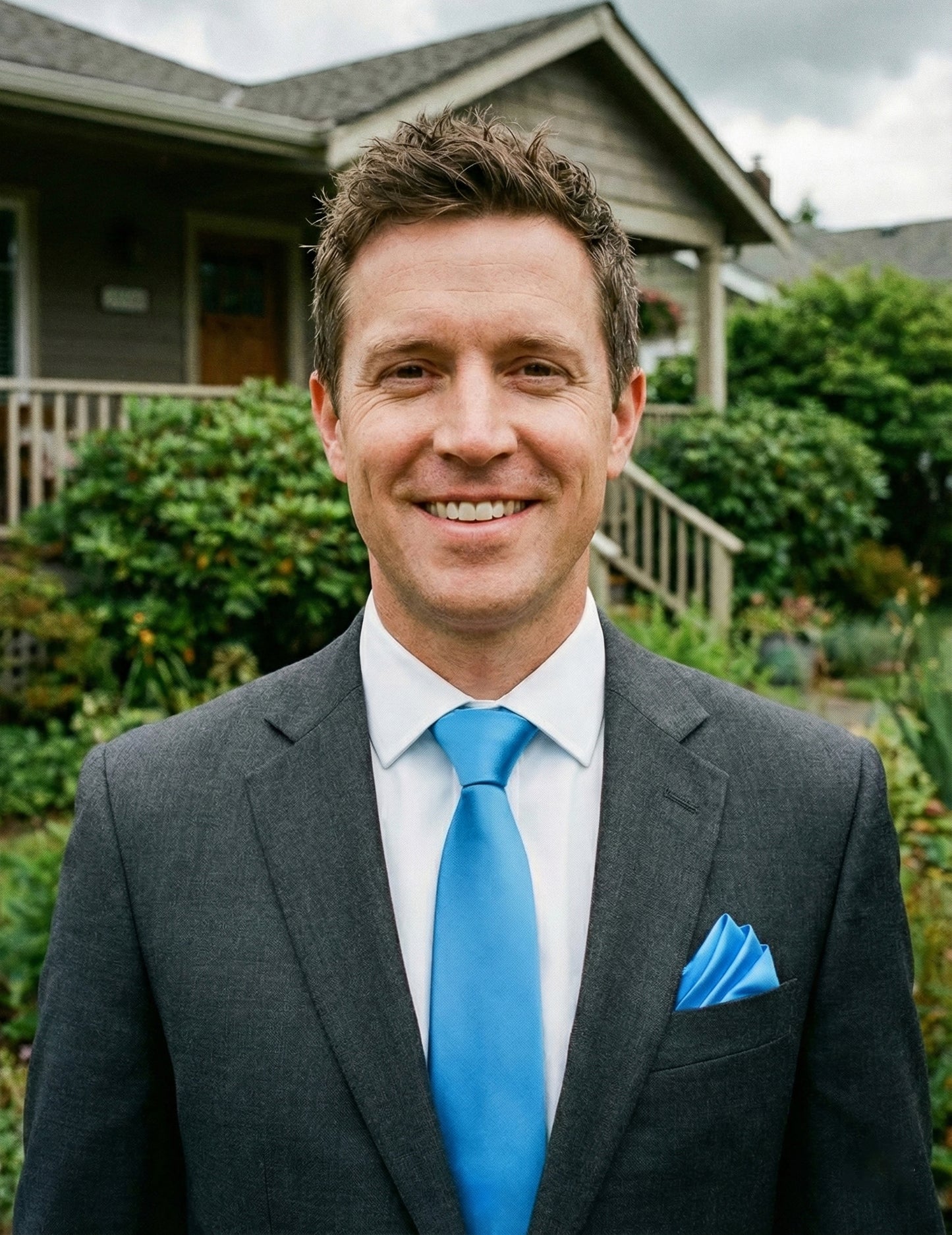 Cobalt Blue Tie and Pocket Square Set
