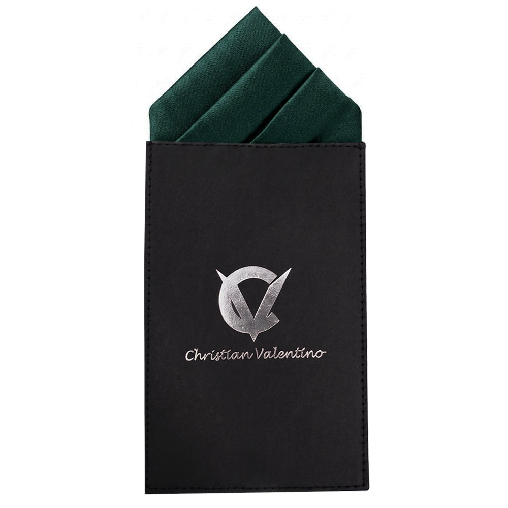 Forest Dark Green Pre-Folded Pocket Square