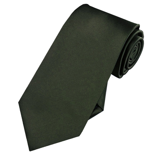 Dark Olive Slim Tie