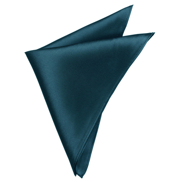 Dark Teal Tie and Pocket Square Set