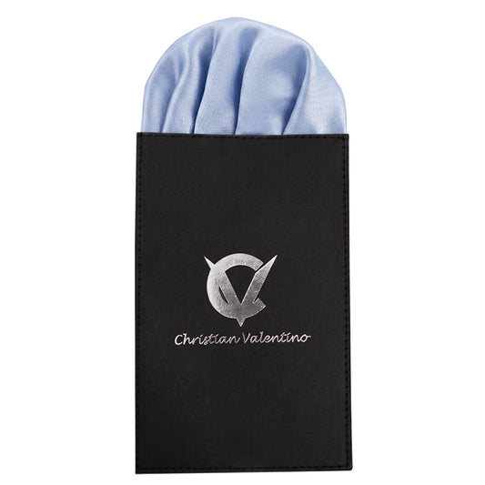 Dusky Sky Blue Pre-Gathered Pocket Square