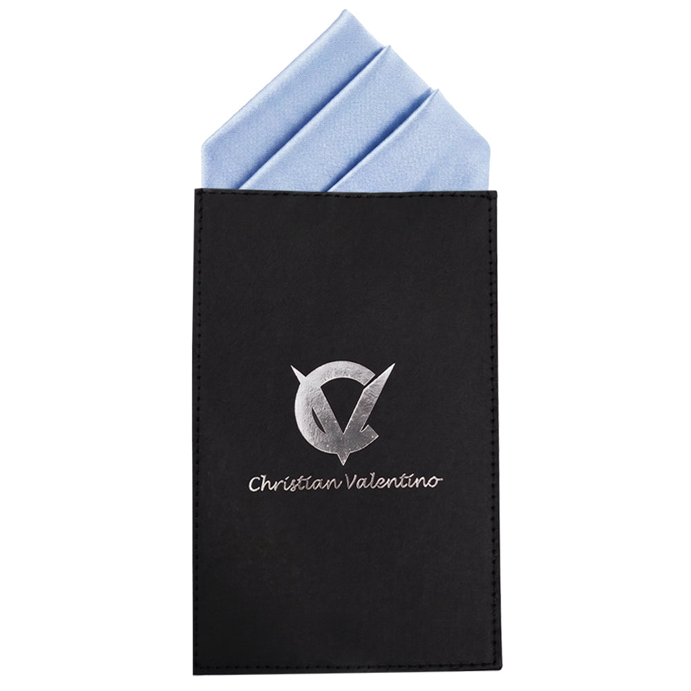 Dusky Sky Blue Pre-Folded Pocket Square